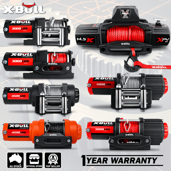 X - BULL Electric Winch 12V 6000LBS Synthetic Rope Wireless remote ATV UTV Boat Trailer 4WD - RnR Galore
