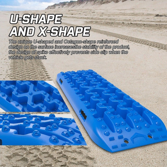 X - BULL Recovery tracks Mud Snow / Sand tracks / Grass 4X4 Caravan 2pairs 4WD Gen 3.0 - Blue - RnR Galore