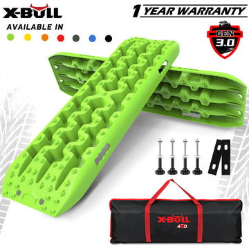 X - BULL Recovery tracks Sand tracks KIT Carry bag mounting pin Sand/Snow/Mud 10T 4WD - GREEN Gen3.0 - RnR Galore