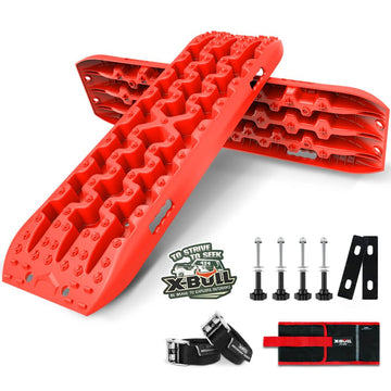 X - BULL Recovery tracks Sand tracks KIT Carry bag mounting pin Sand/Snow/Mud 10T 4WD - red Gen3.0 - RnR Galore