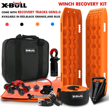 X - BULL Winch Recovery Kit Snatch Strap Off Road 4WD with Recovery Tracks Boards Gen 2.0 - RnR Galore