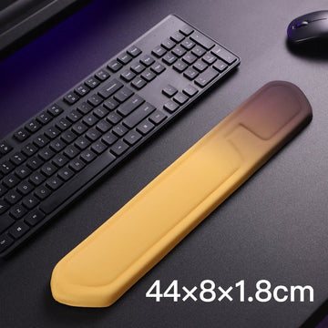 Yellow Comfortable Memory Foam Wrist Rest Set – Ergonomic Mouse Pad & Keyboard Hand Support for Office and Home Use - RnR Galore