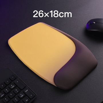 Yellow Comfortable Memory Foam Wrist Rest Set – Ergonomic Mouse Pad & Keyboard Hand Support for Office and Home Use - RnR Galore