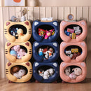 Yellow Cute Cat - Themed Stackable Storage Bin - Multi - purpose Pet Bed & Toy Organizer - RnR Galore