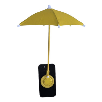 Yellow Magnetic Phone Umbrella Sun Shade - Clear Outdoor Screen Visor, Anti - Glare Mini Parasol for iPhone - RnR Galore