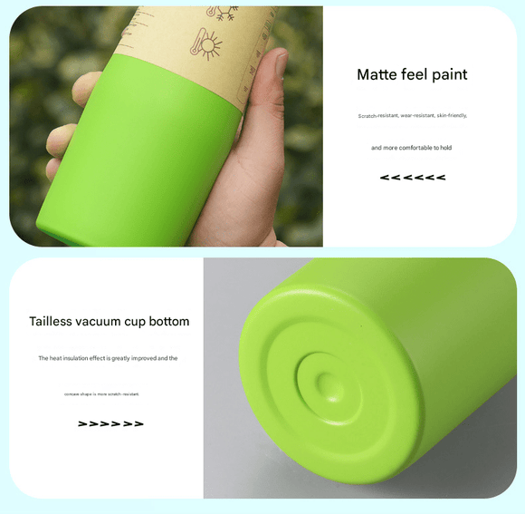 Yellow Premium 304 Stainless Steel Vacuum Insulated Water Bottle - 532ml Large Capacity Sports Flask with 12 - 24 Hour Thermal Retention, Leak - Proof Portable Travel Mug for Gym, Office, Car and Outdoor Activities - RnR Galore