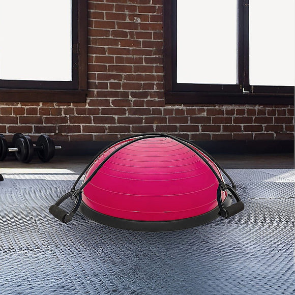 Yoga Balance Trainer Exercise Ball for Arm, Leg, Core Workout with Pump, 2 Resistance Bands - RnR Galore