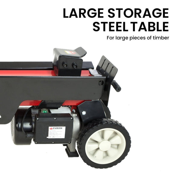 Yukon 7 Ton Electric Log Splitter With Side Protectors Axe Wood Cutter - RnR Galore