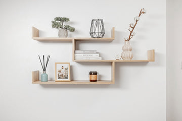 ZURICH MULTI LEVEL SHELF KIT (OAK) - RnR Galore