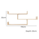 ZURICH MULTI LEVEL SHELF KIT (OAK) - RnR Galore