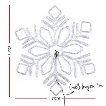 0.82M Christmas Lights 304 LED Snow Motif Light Decorations Jingle Jollys - RnR Galore