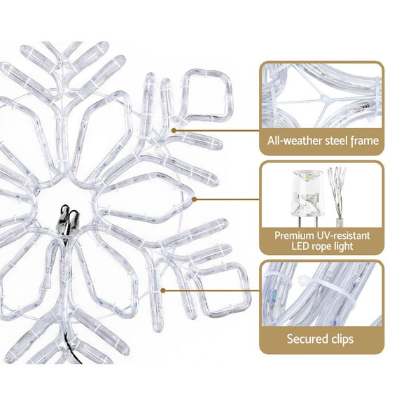 0.82M Christmas Lights 304 LED Snow Motif Light Decorations Jingle Jollys - RnR Galore