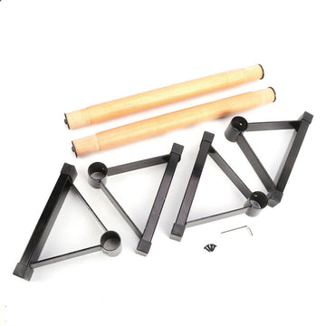 1 Pair Parallettes Set Push - up Parallel Bar Stretch Double Rod Stand Fitness - RnR Galore