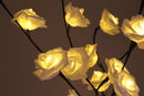 1 Set of 50cm H 20 LED White Rose Tree Branch Stem Fairy Light Wedding Event Party Function Table Vase Centrepiece Decoration - RnR Galore