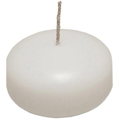 10 Pack of 6 Hour White Floating Candles - 5.8cm diameter - wedding party decoration - RnR Galore