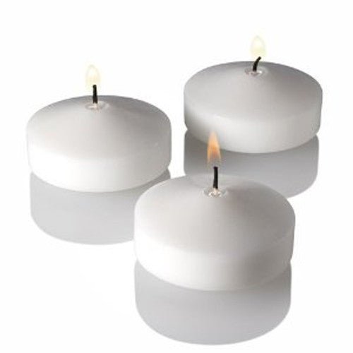 10 Pack of 8cm Ivory Wax Floating Candles - wedding party home event decoration - RnR Galore