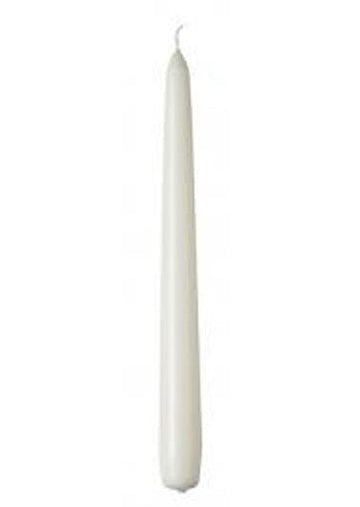 10 pack white wax 20cm taper church house vigil candleabra candle 2CM WIDE - RnR Galore