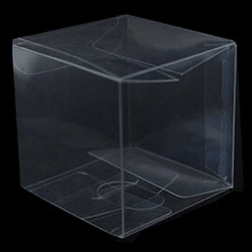 10 Piece Pack - PVC Clear See Through Plastic 15cm Square Cube Box - Large Bomboniere Product Exhibition Gift - RnR Galore