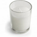 10 White Wax Clear Glass Holder Votive Candle - Wedding Event Centrepiece Table Decoration - RnR Galore