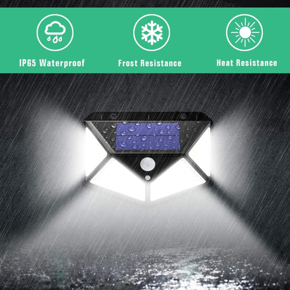 100 Waterproof LED Motion Sensor Solar Security Lights Outdoor (2pack) - RnR Galore