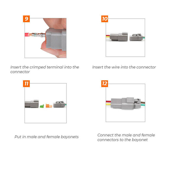 1000PCS Deutsch DT Connector Plug Kit With Genuine Deutsch Crimp Tool Auto Marine - RnR Galore