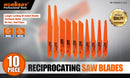 10Pc Reciprocating Saw Blades Set For Wood Metal Timber Demolition Cutting Tool - RnR Galore