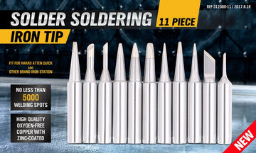 11Pc Soldering Iron Tips Solder Rework Lead Free Hakko Soldering Station AU - RnR Galore