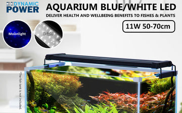 11W Aquarium Blue White LED Light for Tank 50 - 70cm - RnR Galore