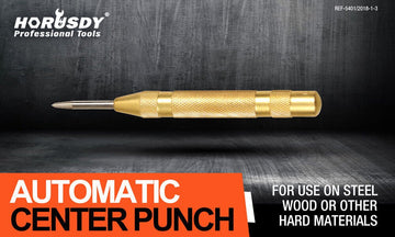 125mm/5" Automatic Centre Punch Adjustable Spring Loaded Metal Drill Tool Glod - RnR Galore