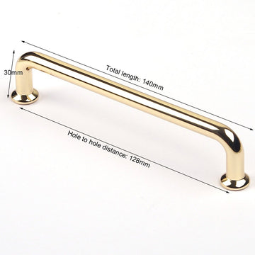 128mm Polished gold Furniture Kitchen Bathroom Cabinet Handles Drawer Bar Handle Pull Knob - RnR Galore