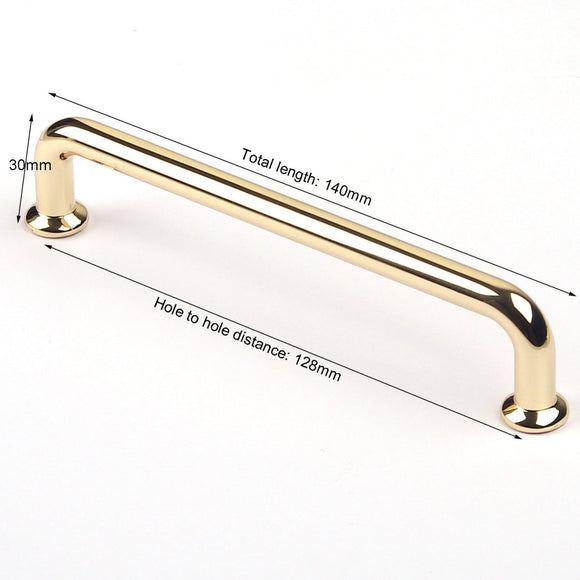 128mm Polished gold Furniture Kitchen Bathroom Cabinet Handles Drawer Bar Handle Pull Knob - RnR Galore