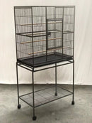 161 cm Bird Cage Parrot Aviary Pet Stand - alone Budgie Perch Castor Wheels - RnR Galore
