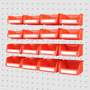 16Pc Pegboard Bins Peg Board Parts Storage With Steel Hooks Tools Organiser Tray - RnR Galore