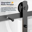 1.8m Heavy Duty Sliding Barn Single Door Hardware Kit Damper Track Rail Roller System - RnR Galore