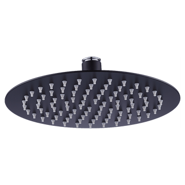 200mm Shower Head Round 304SS Electroplated Matte Black Finish - RnR Galore