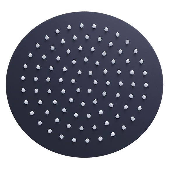 200mm Shower Head Round 304SS Electroplated Matte Black Finish - RnR Galore