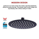 200mm Shower Head Round 304SS Electroplated Matte Black Finish - RnR Galore