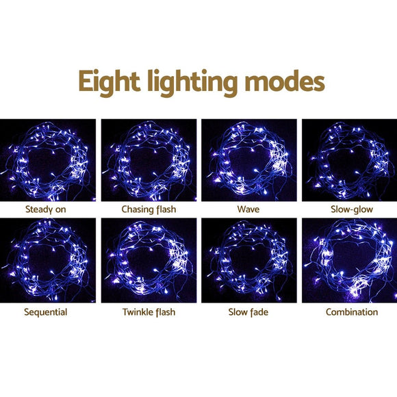 20M Christmas Lights Icicle Light 800 LED Blue White Decor Jingle Jollys - RnR Galore