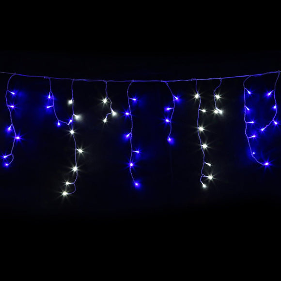 20M Christmas Lights Icicle Light 800 LED Blue White Decor Jingle Jollys - RnR Galore