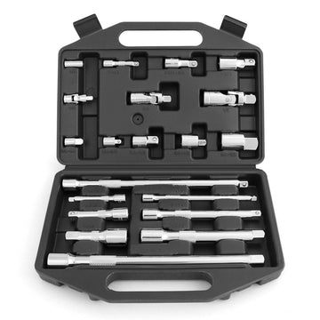 20Pc Socket Extension & Adaptor Set Flexible Joint Reducer Combination Drive Kit - RnR Galore