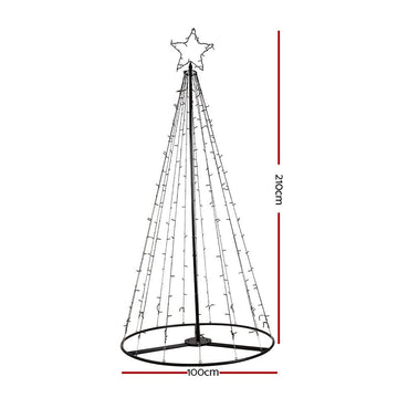 2.1M Christmas Tree LED Solar Warm Jingle Jollys - RnR Galore