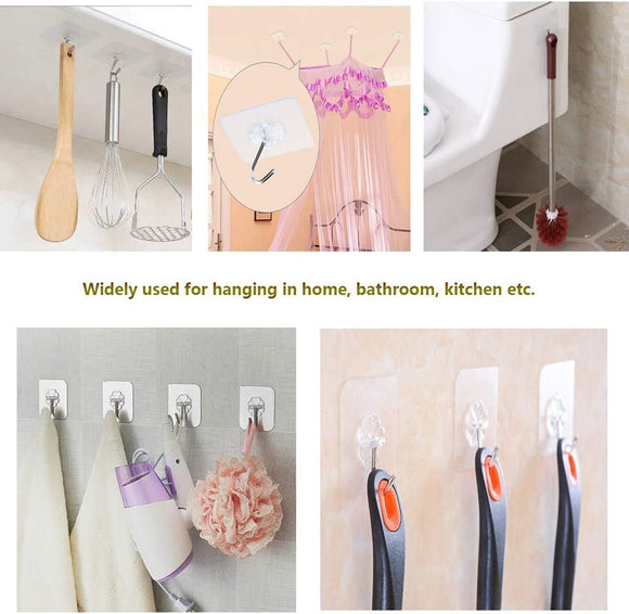 24 Packs Heavy Duty Adhesive Hooks Kitchen Wall Hooks - RnR Galore