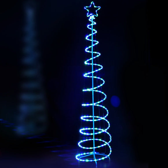 2.4M Christmas Tree LED Solar Motif Lights Jingle Jollys - RnR Galore