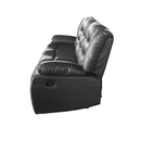 3 Seater Recliner Sofa In Faux Leather Lounge Couch in Black - RnR Galore