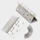 304 Flat Pin Hinge Spring 2Pack 100mm Folding Butt Door Cabinet Hinges Folding Furniture Hardware - RnR Galore