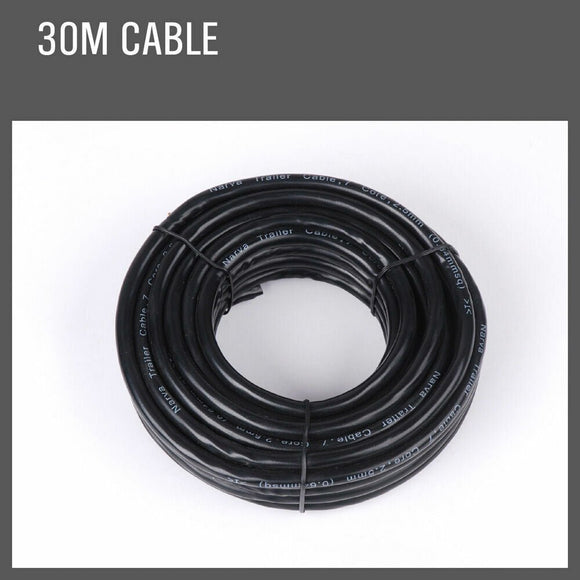 30M X 5 Core Wire Cable Trailer Cable Automotive Boat Caravan Truck Coil V90 PVC - RnR Galore