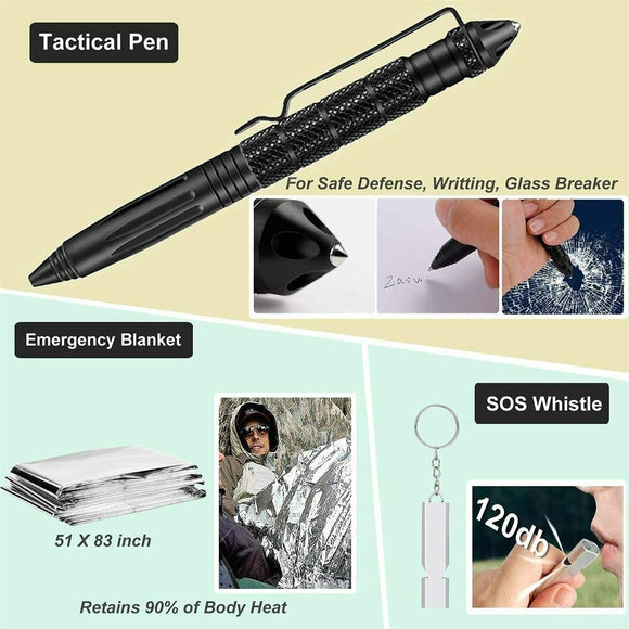 32 In 1 Emergency Survival Equipment Kit Camping SOS Tool Sports Tactical Hiking - RnR Galore