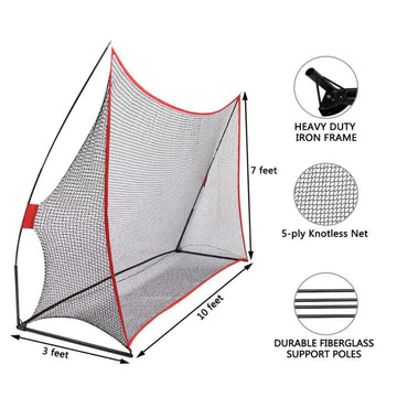 3M Huge Golf Practice Net Portable Hitting Swing Training Net Outdoor +Carry Bag - RnR Galore