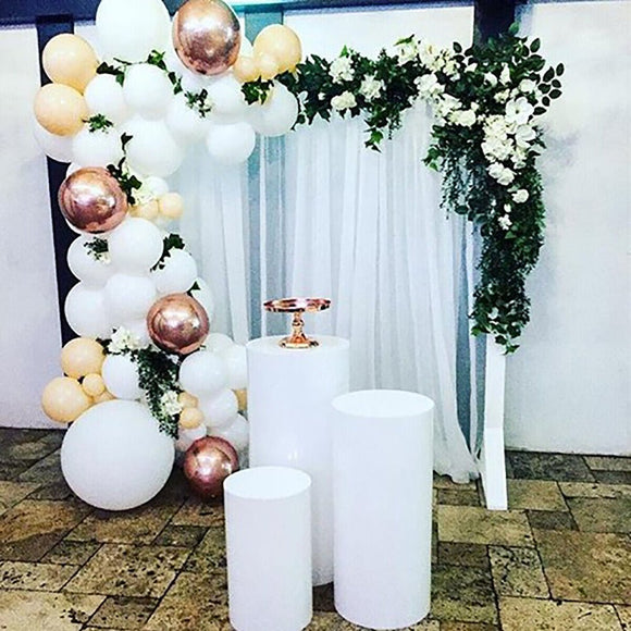 3PCS Display Stand Round Cylinder Pedestal w/ Balloon Set + LED Strip Wedding AU - RnR Galore