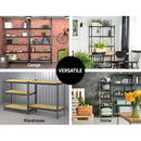 3x1.8M 5 - Shelves Steel Warehouse Shelving Racking Garage Storage Rack Grey - RnR Galore